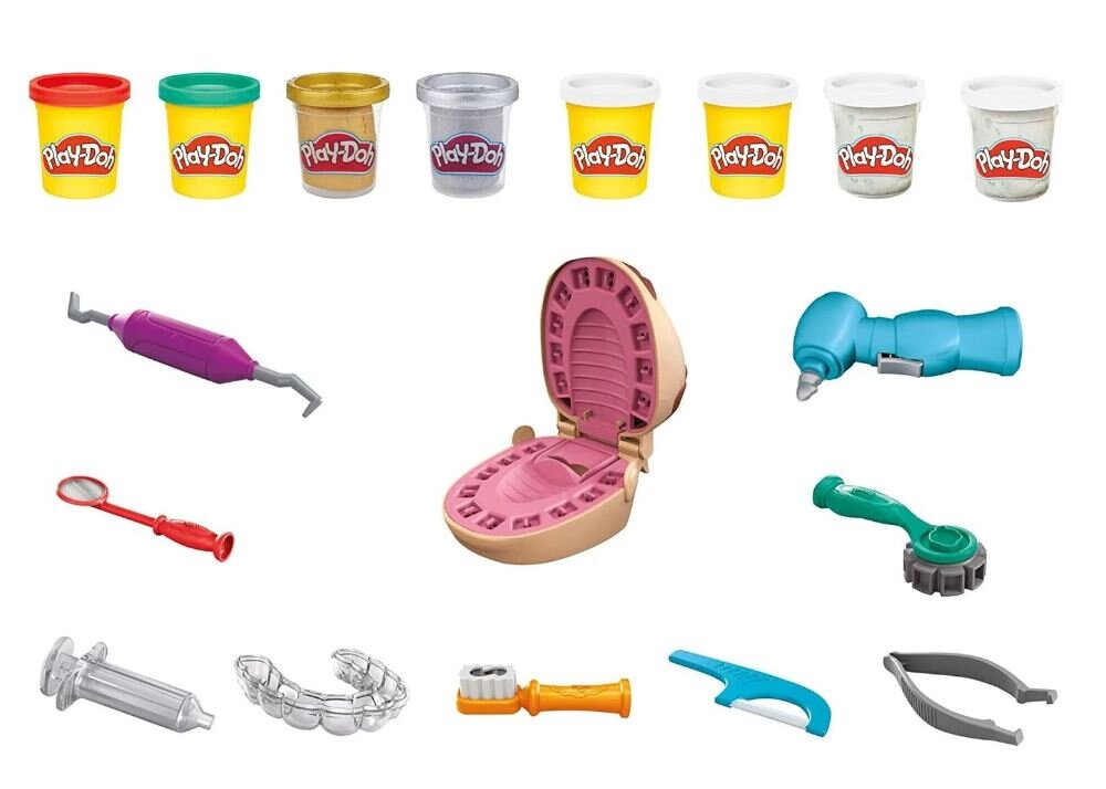 Plastilino rinkinys Dantistas Play-Doh Drill 'n Fill Dentist цена и информация | Žaislai kūdikiams | pigu.lt