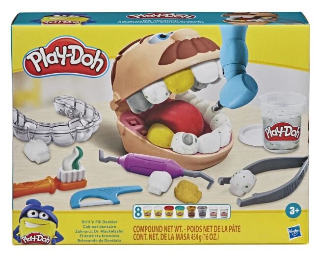 Plastilino rinkinys Dantistas Play-Doh Drill 'n Fill Dentist kaina ir informacija | Žaislai kūdikiams | pigu.lt