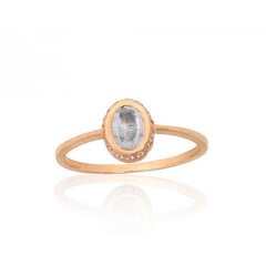 Золотое кольцо с топазом "Сицилия II" из красного золота 585 пробы 4752263036765 цена и информация | Кольца | pigu.lt