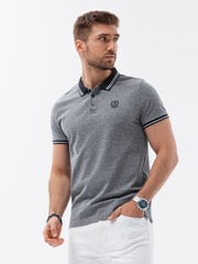 Polo marškinėliai vyrams V1 S1618-51473, pilki kaina ir informacija | Vyriški marškinėliai | pigu.lt