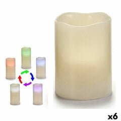 LED Žvakė Balta 7,5 x 10 x 7,5 cm (6 vnt.) kaina ir informacija | Žvakės, Žvakidės | pigu.lt