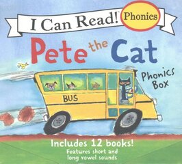 Pete The Cat Phonics Box: Includes 12 Mini-Books Featuring Short and Long Vowel Sounds цена и информация | Книги для малышей | pigu.lt