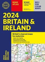 2024 Philip's Road Atlas Britain and Ireland: A4 Paperback kaina ir informacija | Kelionių vadovai, aprašymai | pigu.lt