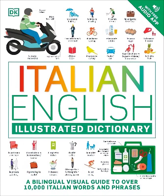 Italian English Illustrated Dictionary: A Bilingual Visual Guide to Over 10,000 Italian Words and Phrases kaina ir informacija | Užsienio kalbos mokomoji medžiaga | pigu.lt