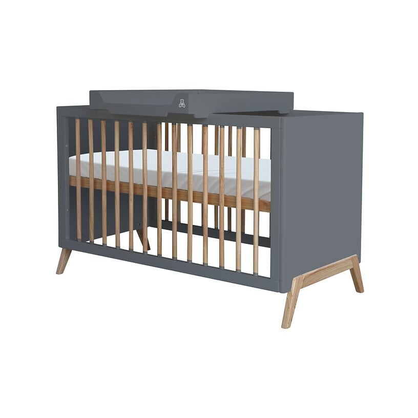 Kūdikių lova Marélie Evolutive, 60 x 120 cm, pilka kaina ir informacija | Kūdikių lovytės | pigu.lt