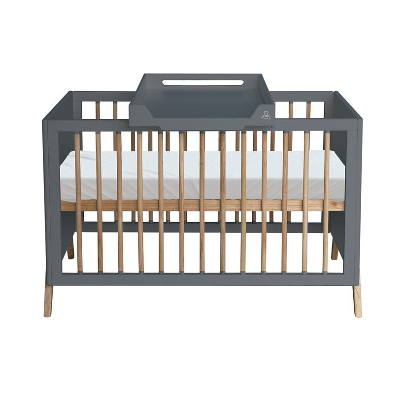 Kūdikių lova Marélie Evolutive, 60 x 120 cm, pilka цена и информация | Kūdikių lovytės | pigu.lt