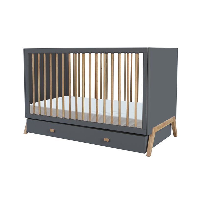 Kūdikių lova Marélie Evolutive, 70 x 140 cm, pilka kaina ir informacija | Kūdikių lovytės | pigu.lt
