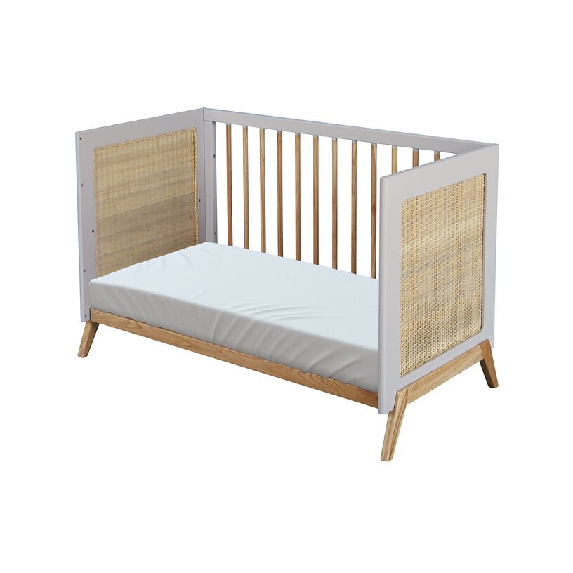 Kūdikio lova Marelia Evolutive, 60 x 120 cm, šviesiai pilka kaina ir informacija | Kūdikių lovytės | pigu.lt