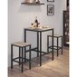 Virtuvės stalas, juodas/smėlio spalvos kaina ir informacija | Virtuvės ir valgomojo stalai, staliukai | pigu.lt