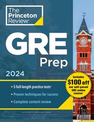 Princeton Review GRE Prep, 2024: 5 Practice Tests plus Review & Techniques plus Online Features 2024 цена и информация | Книги для подростков и молодежи | pigu.lt
