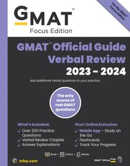 GMAT Official Guide Verbal Review 2023-2024: Book plus Online Question Bank цена и информация | Книги по социальным наукам | pigu.lt