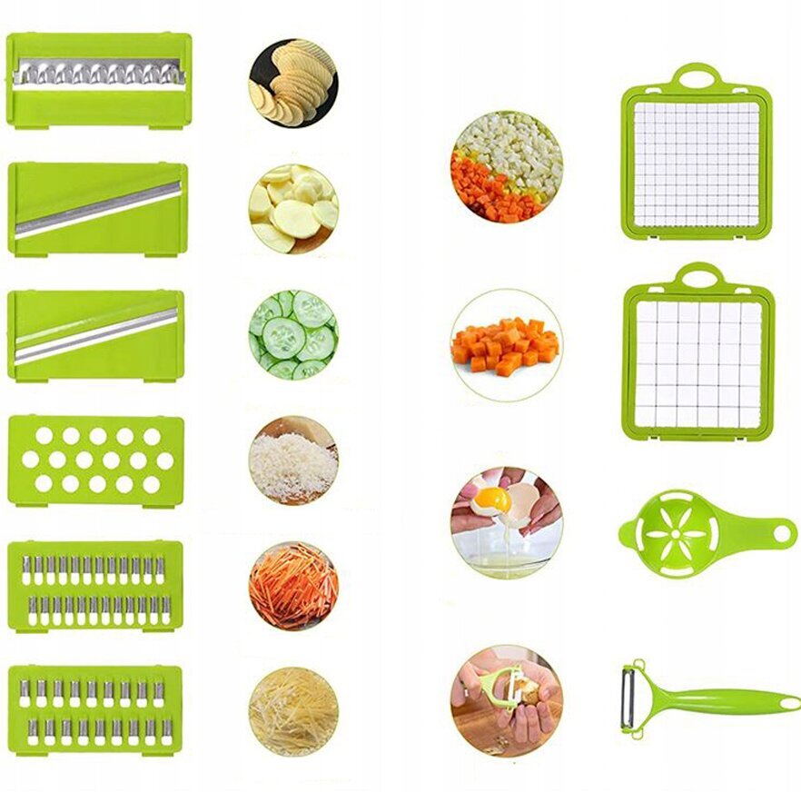 Dicer daržovių pjaustyklė, pilka kaina ir informacija | Virtuvės įrankiai | pigu.lt