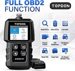 Diagnostinis įrenginys Topdon OBD2, 1 vnt. цена и информация | Автопринадлежности | pigu.lt