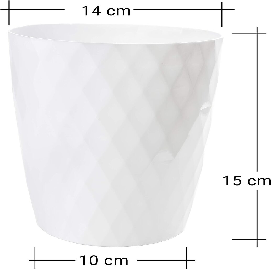 Gėlių vazonų rinkinys Flowerpot White 3 kaina ir informacija | Vazonai | pigu.lt