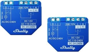 Išmanioji Wi-Fi-Bluetooth relė Shelly Plus 1, 2 vnt. kaina ir informacija | Elektros jungikliai, rozetės | pigu.lt