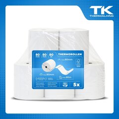 Termo popierius Premium Thermal Rolls, 80 mm x 80 mm kaina ir informacija | Spausdintuvų priedai | pigu.lt