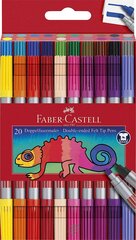 Dvipusiai flomasteriai Faber-Castell 151119 цена и информация | Принадлежности для рисования, лепки | pigu.lt