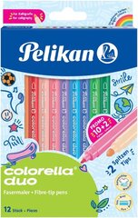 Flomasteriai Pelikan 813846 Colorella Duo C407, 12 vnt. цена и информация | Принадлежности для рисования, лепки | pigu.lt