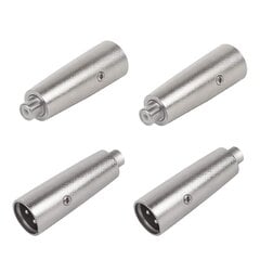 XLR 3 -контактный разъем 4 штука XLR Adapter Adapter Professional Audio Microphone Adapter xlr на конвертере RCA цена и информация | Кабели и провода | pigu.lt