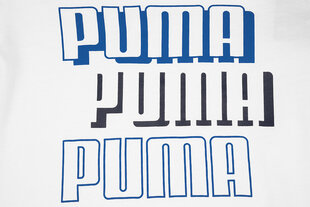 Marškinėliai PUMA Alpha Tee B mergaitėms, balti kaina ir informacija | Marškinėliai mergaitėms | pigu.lt