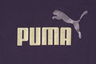 Marškinėliai PUMA ESS+ Logo Tee mergaitėms, mėlyni цена и информация | Рубашки для девочек | pigu.lt