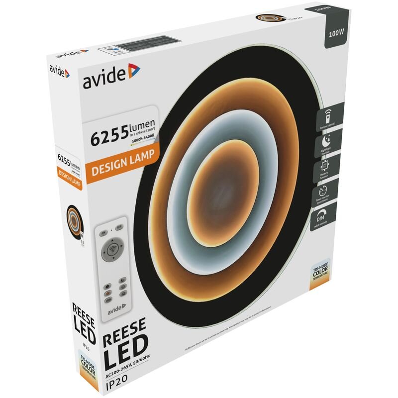 Avide LED lubinis šviestuvas Reese kaina ir informacija | Lubiniai šviestuvai | pigu.lt
