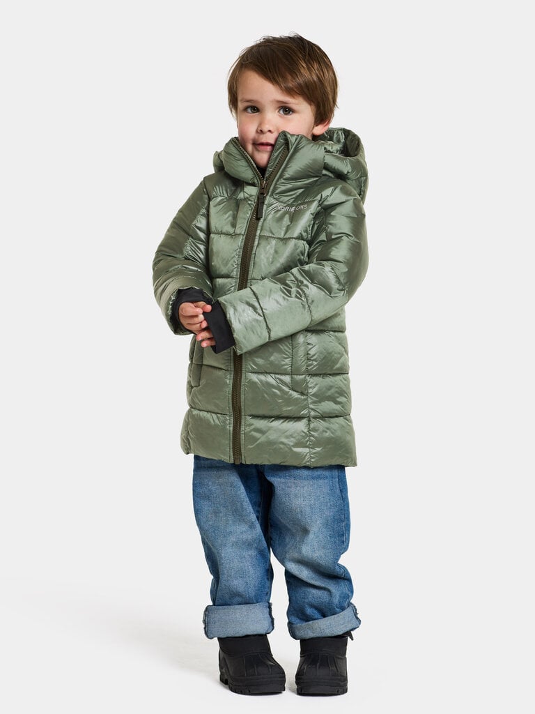 Didriksons vaikiška žieminė striukė TAJGAN, žalia kaina ir informacija | Žiemos drabužiai vaikams | pigu.lt