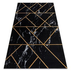 ковер EMERALD эксклюзивный 2000 гламур, стильный геометричес, Мрамор черный / золото цена и информация | Ковры | pigu.lt