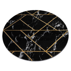 ковер EMERALD эксклюзивный 2000 круг - гламур, стильный Мрамор, геометричес черный / золото цена и информация | Ковры | pigu.lt