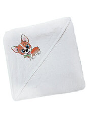 Детское полотенце с капюшоном Corgi, белый цвет цена и информация | Полотенца | pigu.lt