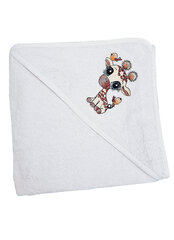 Детское полотенце с капюшоном Giraffe, белый цвет цена и информация | Полотенца | pigu.lt