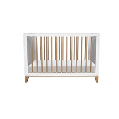 Nami Evolutive Bed Rattan 60 x 120 - белый цена и информация | Детские кроватки | pigu.lt