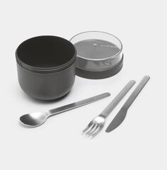 Чаша для завтрака Make & Take, 0,5 л - Dark Grey цена и информация | Посуда для хранения еды | pigu.lt