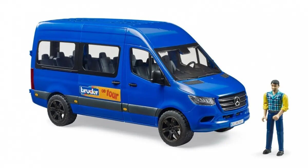 Vaikiškas turistinis MB Sprinter automobilis su figūrėle Bruder, mėlynas цена и информация | Žaislai berniukams | pigu.lt