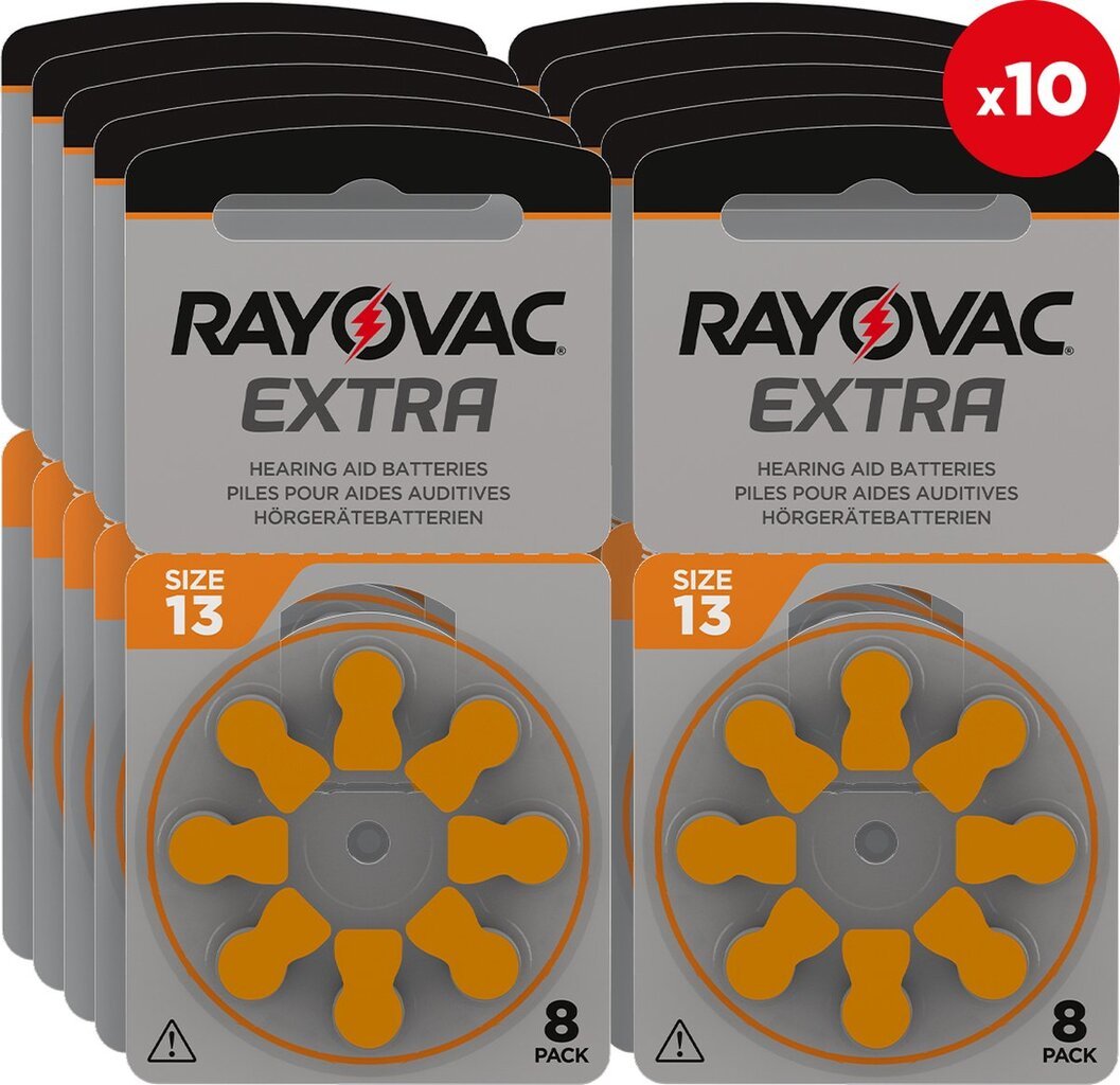 Rayovac Extra elementai klausos aparatams PR48 13, 80 vnt. цена и информация | Elementai | pigu.lt