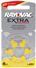 Элементы для слуховых аппаратов Rayovac Extra PR70 10, 8 шт. цена и информация | Батарейки | pigu.lt