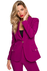 K141 Жакет с декоративными пуговицами - рубиновый цена и информация | Женские пиджаки | pigu.lt