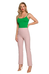 K142 Брюки со складкой - грязно-розовый цена и информация | Женские брюки | pigu.lt