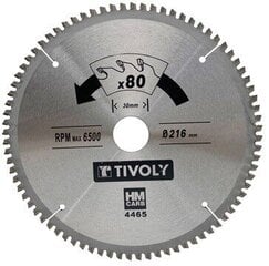 Пильный диск Tivoly 216x30x2,5/1,7 мм цена и информация | Механические инструменты | pigu.lt