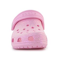 Crocs™ guminės klupmės vaikams Classic Glitter Clog K Jr 206992-6S0, rožinės kaina ir informacija | Guminės klumpės vaikams | pigu.lt