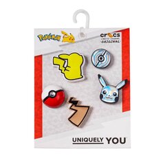 Crocs™ ženkliukai klumpėms Elevated Pokemon 10009998, 5 vnt. kaina ir informacija | Guminės klumpės vaikams | pigu.lt