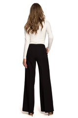 S311 Брюки с широкими штанинами - черный цена и информация | Женские брюки | pigu.lt