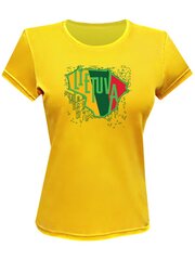 Moteriški marškinėliai su užrašu Lietuva kaina ir informacija | Lietuviška sirgalių atributika | pigu.lt