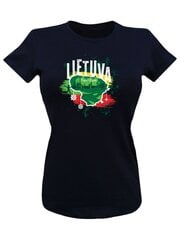 Moteriški marškinėliai su užrašu Lietuva fun to live цена и информация | Атрибутика для болельщиков Литвы | pigu.lt