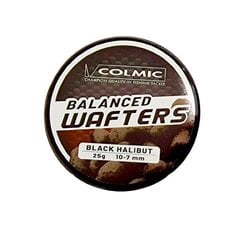Wafters Colmic WAFTERS: HALIBUT 10X7mm – BLACK 25g цена и информация | Прикормки | pigu.lt