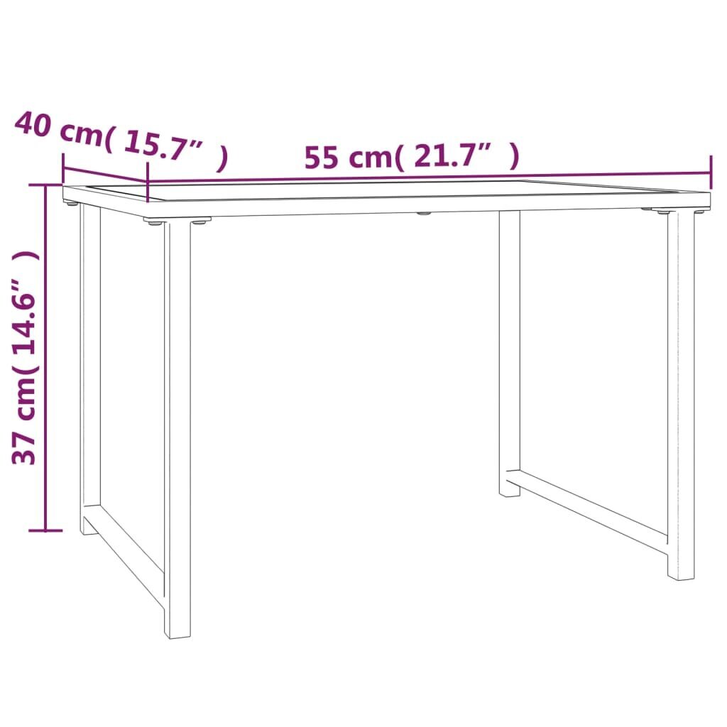 Lauko stalas vidaXL, pilkas kaina ir informacija | Lauko stalai, staliukai | pigu.lt