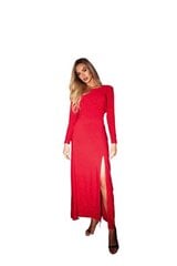 M719 Платье с длинными рукавами - красное цена и информация | Платья | pigu.lt