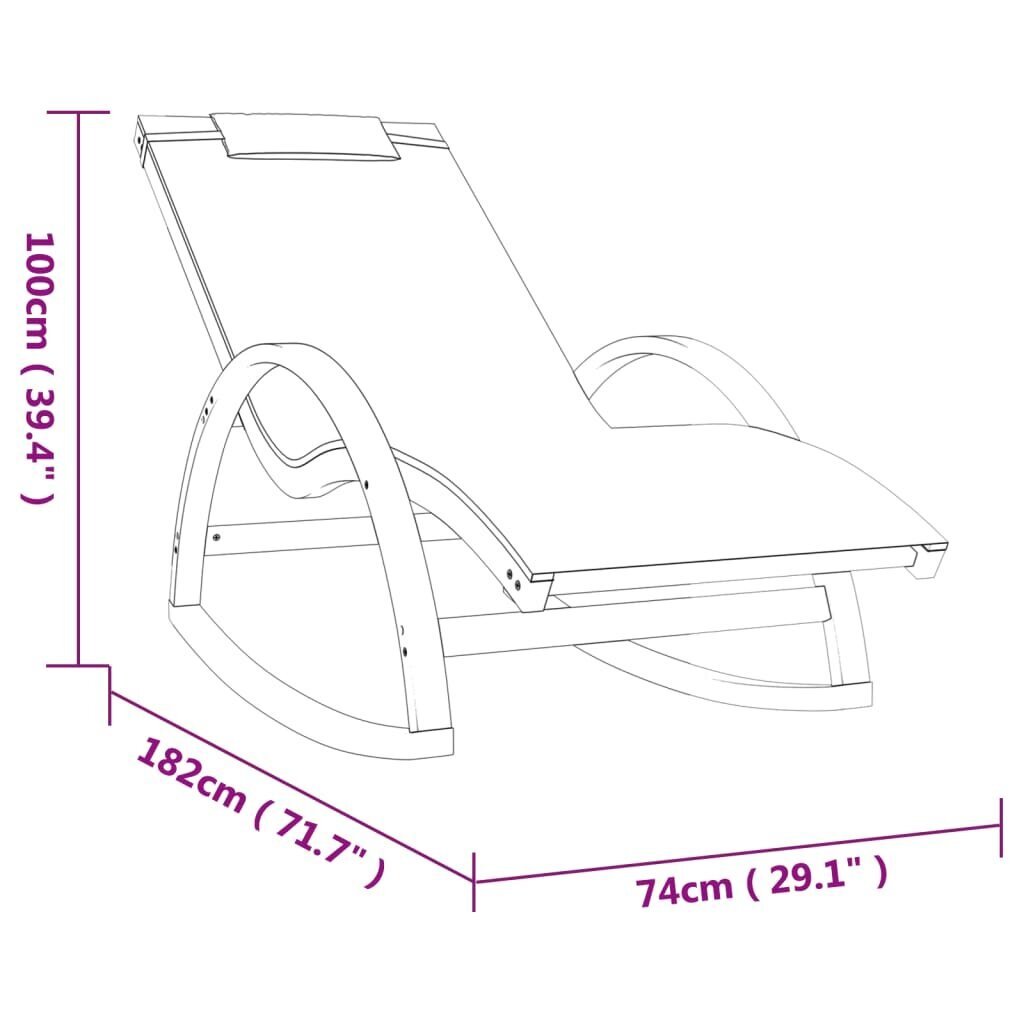 Supama kėdė vidaXL, balta/ruda цена и информация | Gultai | pigu.lt