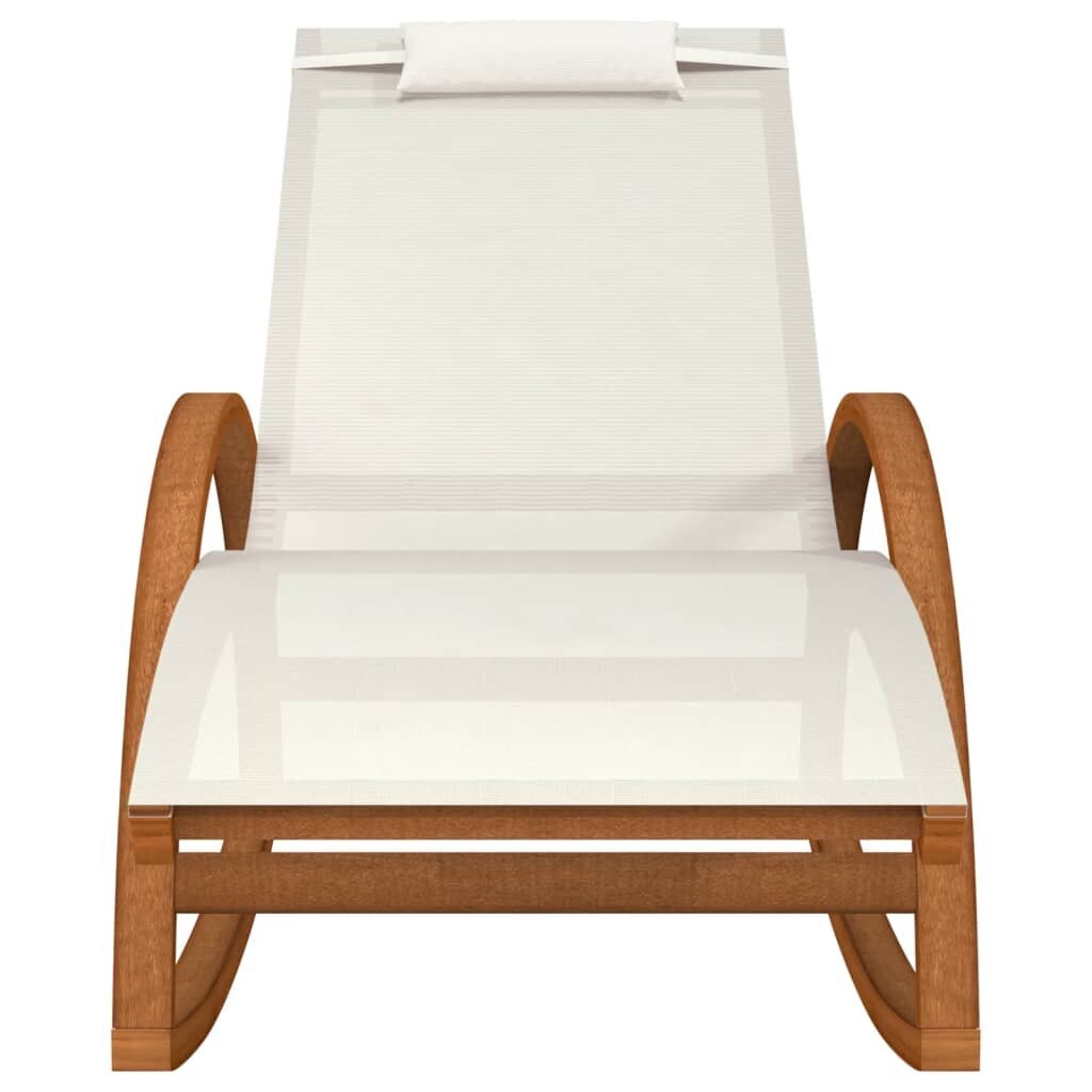 Supama kėdė vidaXL, balta/ruda kaina ir informacija | Gultai | pigu.lt
