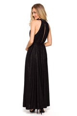 M721 Платье с вырезом халтер - черное цена и информация | Платья | pigu.lt